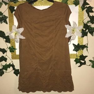 Brown suede dress